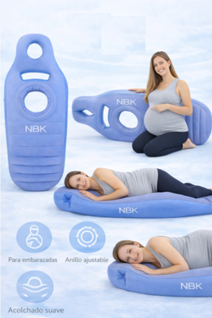 Colchón ergonómico con huecos para descanso gestante